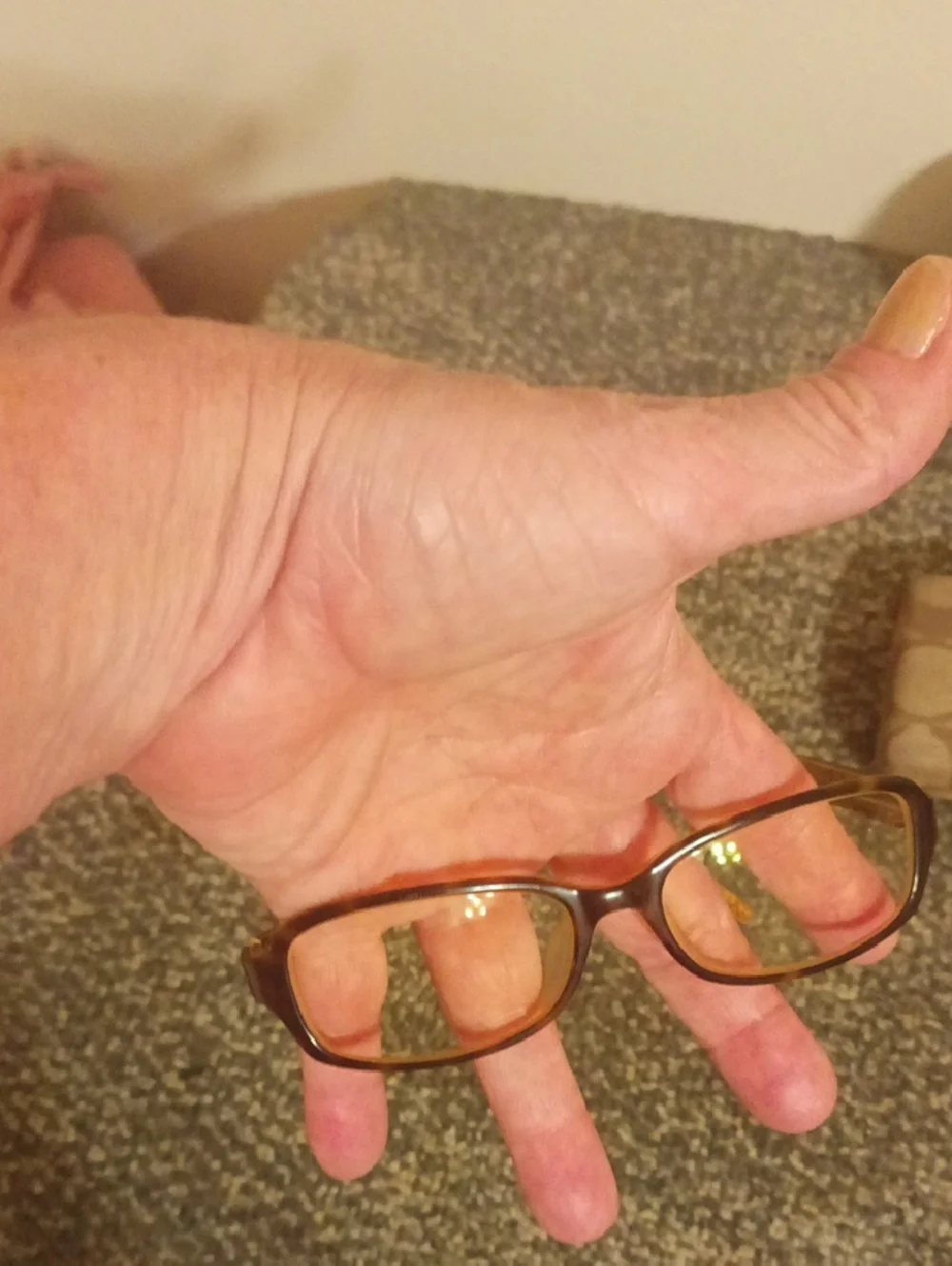 Coach Blossom Brown Rectangular Reading Glasses with Signature Pattern Case